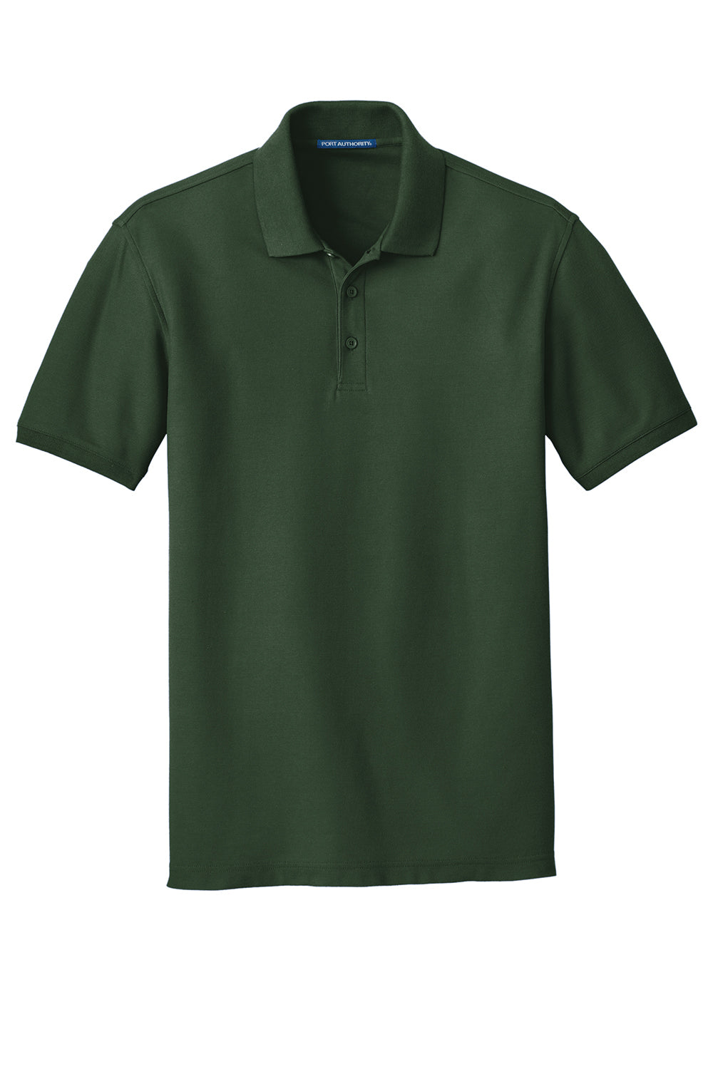 Port Authority K100/TLK100 Mens Core Classic Short Sleeve Polo Shirt Deep Forest Green Flat Front