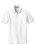 Port Authority K100/TLK100 Mens Core Classic Short Sleeve Polo Shirt White Flat Front