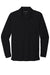 Port Authority K110LS Mens Dry Zone Performance Moisture Wicking Long Sleeve Polo Shirt Deep Black Flat Front