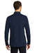 Port Authority K110LS Mens Dry Zone Performance Moisture Wicking Long Sleeve Polo Shirt River Navy Blue Model Back