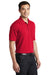 Port Authority K110P Mens Dry Zone Moisture Wicking Short Sleeve Polo Shirt w/ Pocket Rich Red Model 3q