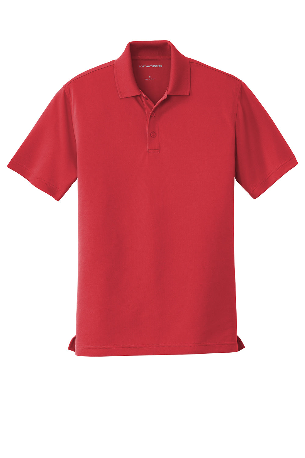 Port Authority K110 Mens Dry Zone Moisture Wicking Short Sleeve Polo Shirt Rich Red Flat Front