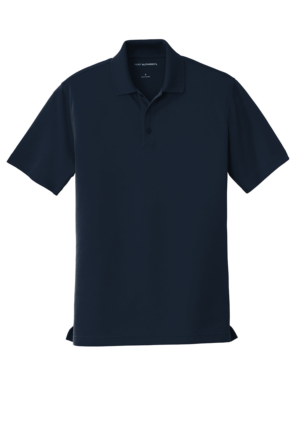 Port Authority K110 Mens Dry Zone Moisture Wicking Short Sleeve Polo Shirt River Navy Blue Flat Front