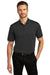 Port Authority K111 Mens Dry Zone Moisture Wicking Short Sleeve Polo Shirt Deep Black/Graphite Grey Model Front