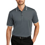 Port Authority Mens Dry Zone Moisture Wicking Short Sleeve Polo Shirt - Graphite Grey/White