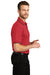 Port Authority K111 Mens Dry Zone Moisture Wicking Short Sleeve Polo Shirt Rich Red/Deep Black Model Side