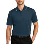 Port Authority Mens Dry Zone Moisture Wicking Short Sleeve Polo Shirt - River Navy Blue/White