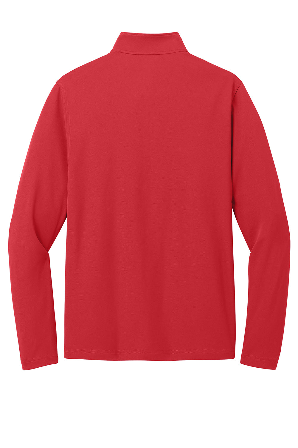 Port Authority K112 Mens Dry Zone Moisture Wicking Micro Mesh 1/4 Zip Sweatshirt Rich Red Flat Back