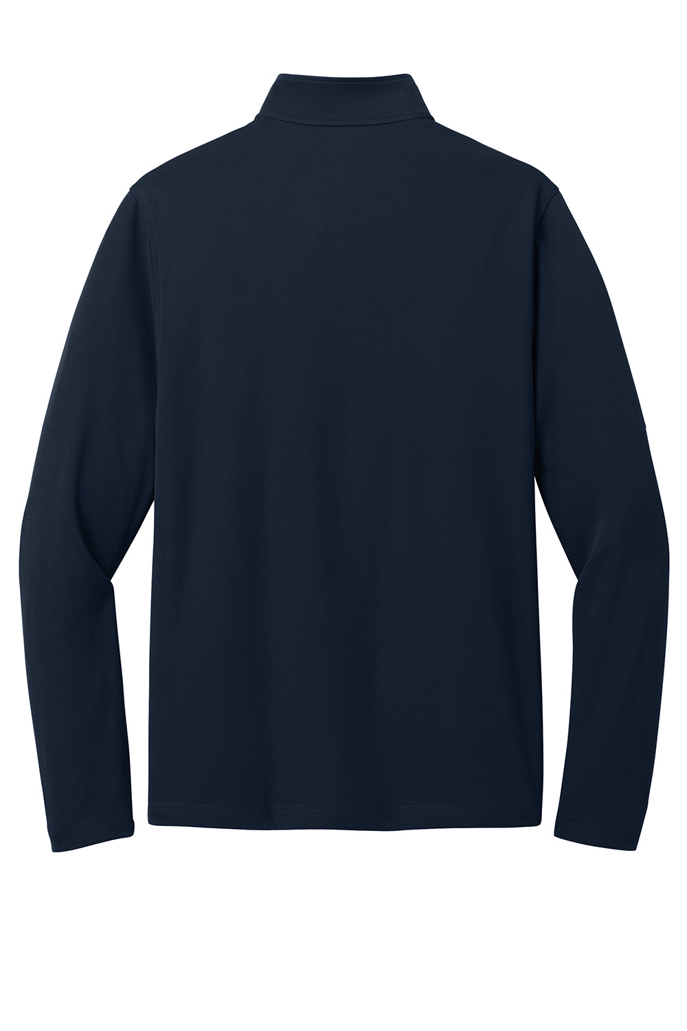 Port Authority K112 Mens Dry Zone Moisture Wicking Micro Mesh 1/4 Zip Sweatshirt River Navy Blue Flat Back