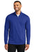 Port Authority K112 Mens Dry Zone Moisture Wicking Micro Mesh 1/4 Zip Sweatshirt True Royal Blue Model Front