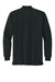 Port Authority K321 Mens Long Sleeve Mock Neck T-Shirt Black Flat Back