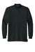 Port Authority K321 Mens Long Sleeve Mock Neck T-Shirt Black Flat Front