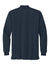 Port Authority K321 Mens Long Sleeve Mock Neck T-Shirt Navy Blue Flat Back