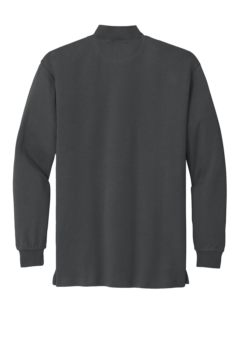 Port Authority K321 Mens Long Sleeve Mock Neck T-Shirt Steel Grey Flat Back