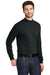 Port Authority K321 Mens Long Sleeve Mock Neck T-Shirt Black Model 3q