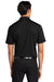 Port Authority K398 Mens Staff Performance Moisture Wicking Short Sleeve Polo Shirt Black Model Back