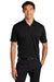 Port Authority K398 Mens Staff Performance Moisture Wicking Short Sleeve Polo Shirt Black Model Front