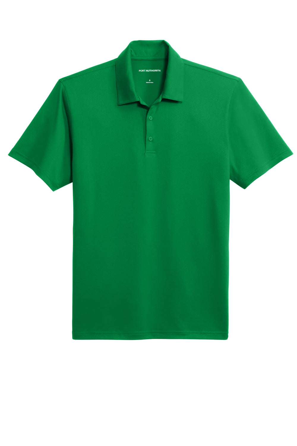 Port Authority K398 Mens Staff Performance Moisture Wicking Short Sleeve Polo Shirt Spring Green Flat Front