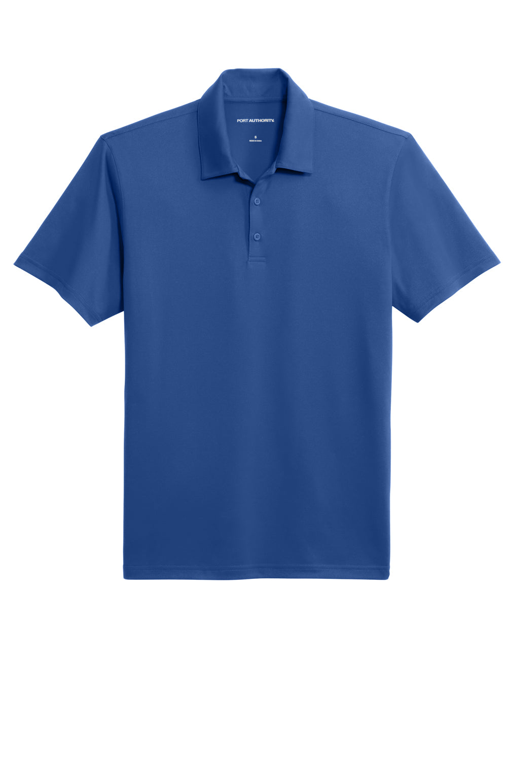 Port Authority K398 Mens Staff Performance Moisture Wicking Short Sleeve Polo Shirt True Blue Flat Front