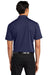 Port Authority K398 Mens Staff Performance Moisture Wicking Short Sleeve Polo Shirt True Navy Blue Model Back