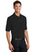 Port Authority K420P Mens Shrink Resistant Short Sleeve Polo Shirt w/ Pocket Black Model 3q