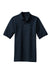 Port Authority K420P Mens Shrink Resistant Short Sleeve Polo Shirt w/ Pocket Navy Blue Flat Front