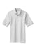 Port Authority K420P Mens Shrink Resistant Short Sleeve Polo Shirt w/ Pocket White Flat Front