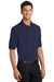 Port Authority K420P Mens Shrink Resistant Short Sleeve Polo Shirt w/ Pocket Navy Blue Model 3q