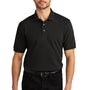 Port Authority Mens Shrink Resistant Short Sleeve Polo Shirt - Black