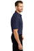 Port Authority K420/TLK420 Mens Shrink Resistant Short Sleeve Polo Shirt Navy Blue Model Side