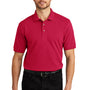 Port Authority Mens Shrink Resistant Short Sleeve Polo Shirt - Red