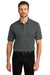 Port Authority K420/TLK420 Mens Shrink Resistant Short Sleeve Polo Shirt Steel Grey Model Front