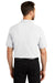 Port Authority K420/TLK420 Mens Shrink Resistant Short Sleeve Polo Shirt White Model Back