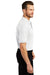 Port Authority K420/TLK420 Mens Shrink Resistant Short Sleeve Polo Shirt White Model Side