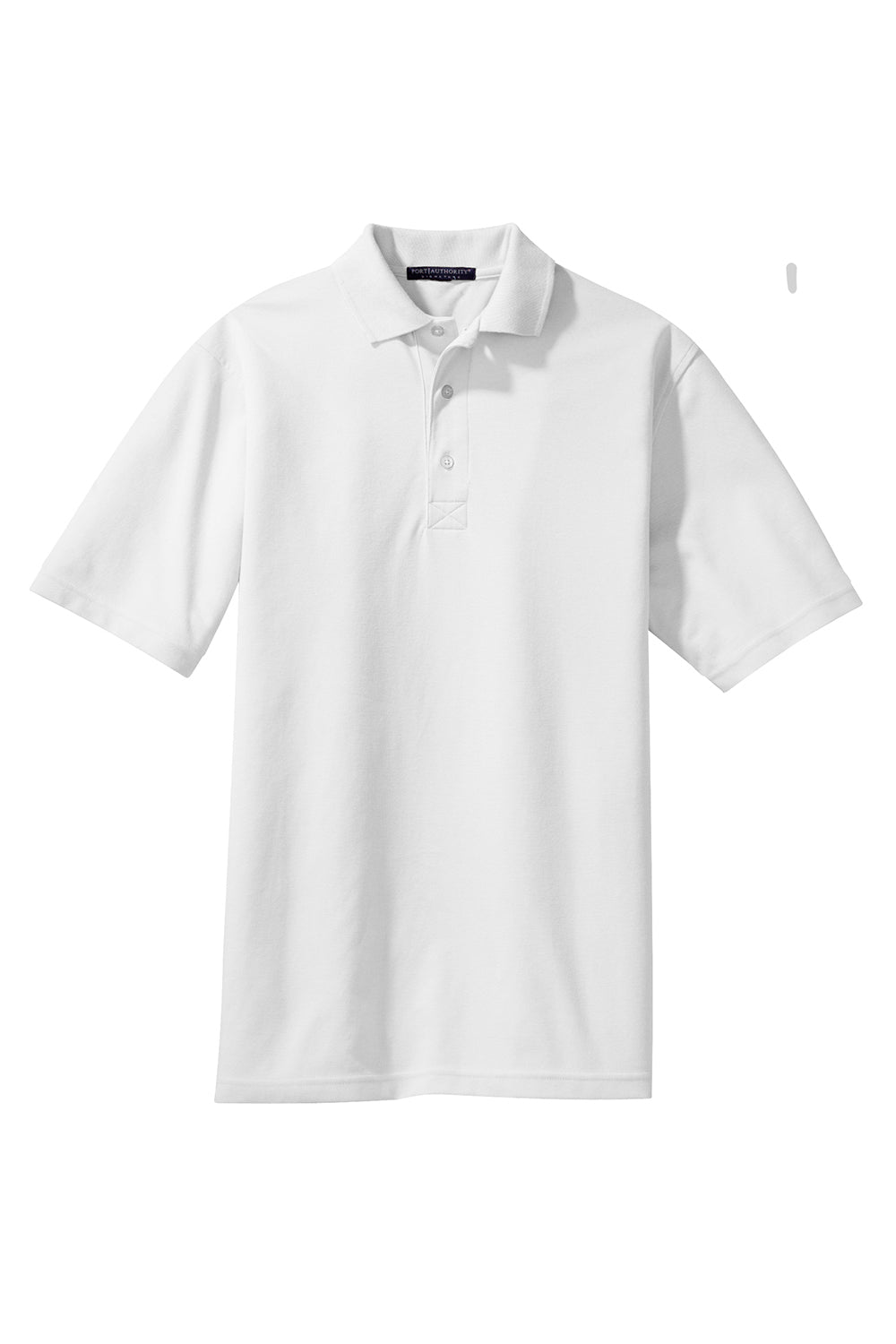 Port Authority K455/TLK455 Mens Rapid Dry Moisture Wicking Short Sleeve Polo Shirt White Flat Front