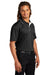 Sport-Tek K467 Mens Dri-Mesh Moisture Wicking Short Sleeve Polo Shirt Black/White Model 3q