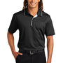 Sport-Tek Mens Dri-Mesh Moisture Wicking Short Sleeve Polo Shirt - Black/White