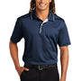 Sport-Tek Mens Dri-Mesh Moisture Wicking Short Sleeve Polo Shirt - Navy Blue/White