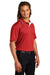 Sport-Tek K467 Mens Dri-Mesh Moisture Wicking Short Sleeve Polo Shirt Red/White Model 3q