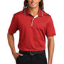 Sport-Tek Mens Dri-Mesh Moisture Wicking Short Sleeve Polo Shirt - Red/White