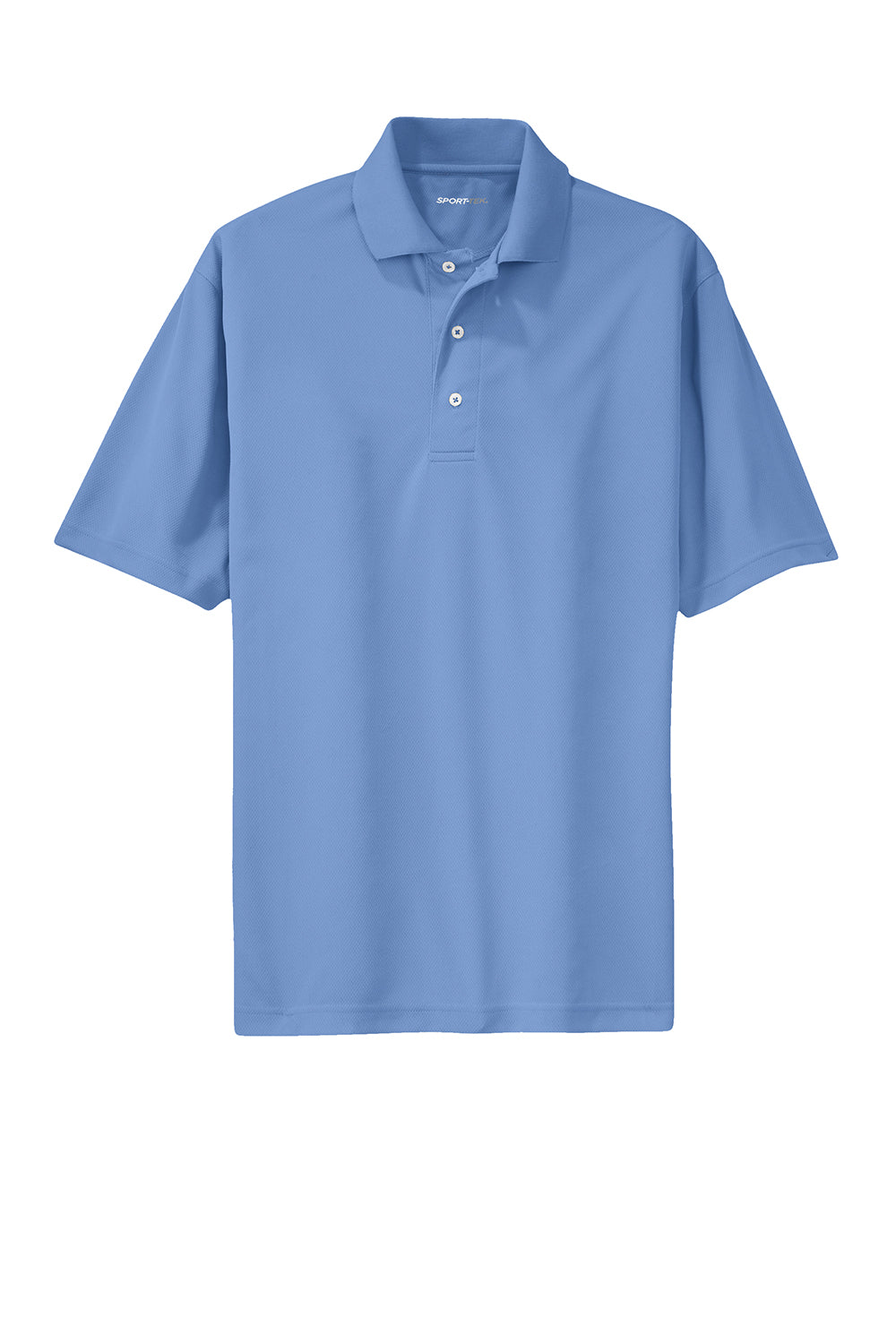 Sport-Tek K469/TK469 Mens Dri-Mesh Moisture Wicking Short Sleeve Polo Shirt Blueberry Flat Front