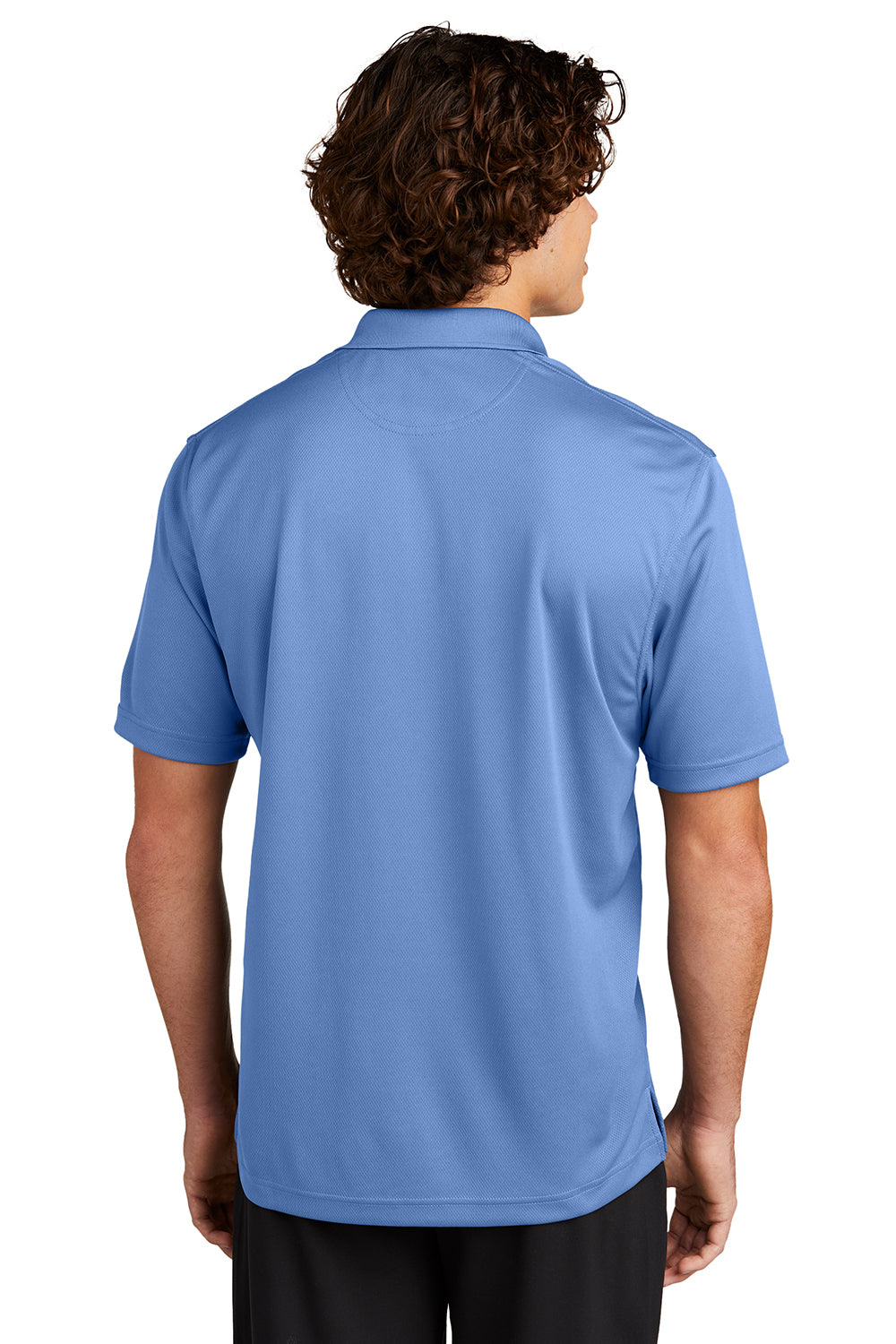 Sport-Tek K469/TK469 Mens Dri-Mesh Moisture Wicking Short Sleeve Polo Shirt Blueberry Model Back