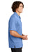 Sport-Tek K469/TK469 Mens Dri-Mesh Moisture Wicking Short Sleeve Polo Shirt Blueberry Model Side