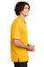 Sport-Tek K469/TK469 Mens Dri-Mesh Moisture Wicking Short Sleeve Polo Shirt Gold Model Side