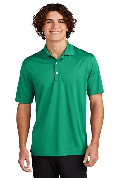 Sport-Tek K469/TK469 Mens Dri-Mesh Moisture Wicking Short Sleeve Polo Shirt Kelly Green Model Front