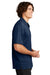 Sport-Tek K469/TK469 Mens Dri-Mesh Moisture Wicking Short Sleeve Polo Shirt Navy Blue Model Side