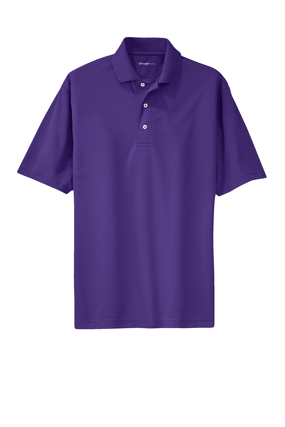 Sport-Tek K469/TK469 Mens Dri-Mesh Moisture Wicking Short Sleeve Polo Shirt Purple Flat Front