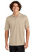 Sport-Tek K469/TK469 Mens Dri-Mesh Moisture Wicking Short Sleeve Polo Shirt Sandstone Model Front