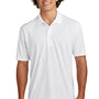 Sport-Tek Mens Dri-Mesh Moisture Wicking Short Sleeve Polo Shirt - White