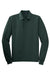 Port Authority K500LS/TLK500LS Mens Silk Touch Wrinkle Resistant Long Sleeve Polo Shirt Dark Green Flat Front